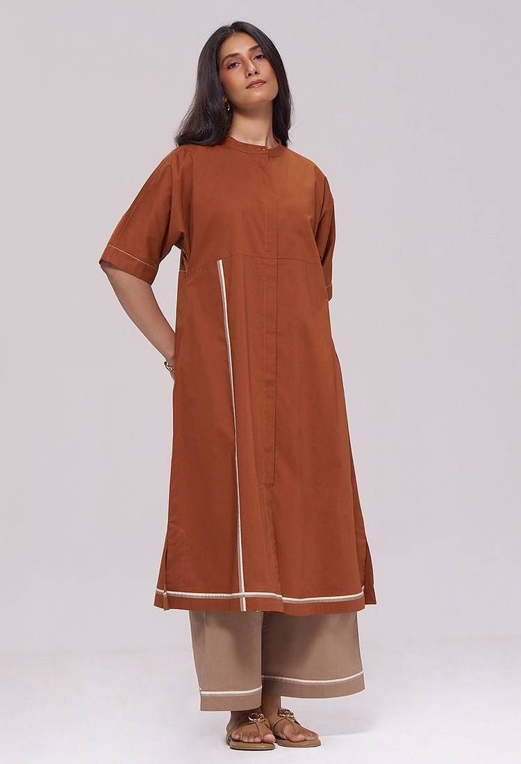 Bombay brown and travertine cotton co-ord set