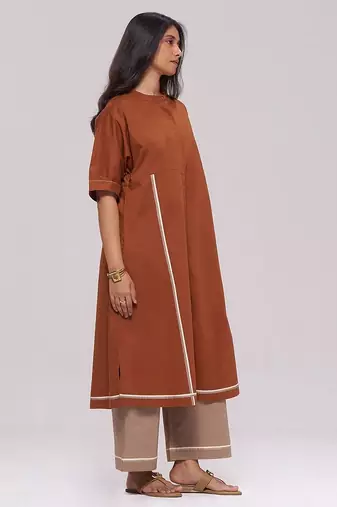Bombay brown and travertine cotton co-ord set