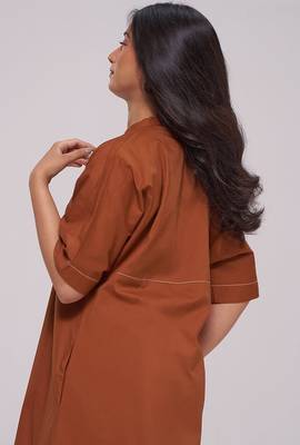 Bombay brown and travertine cotton co-ord set 4