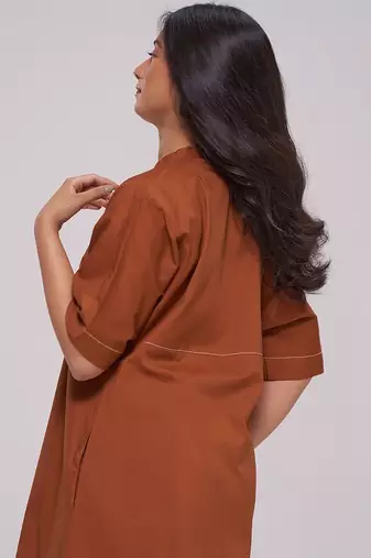 Bombay brown and travertine cotton co-ord set