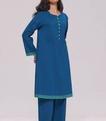 Deep blue cotton co-ord set