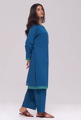 Deep blue cotton co-ord set 3