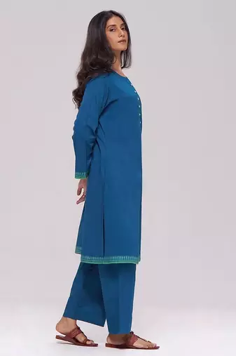 Deep blue cotton co-ord set
