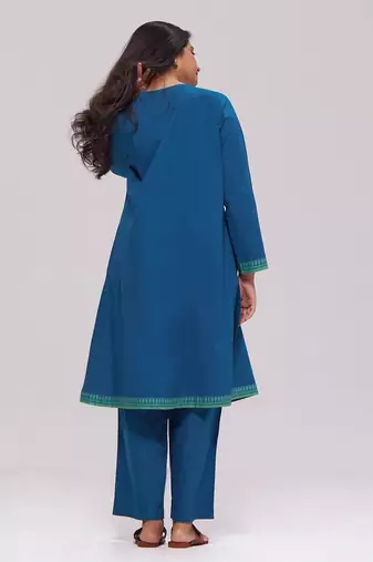 Deep blue cotton co-ord set