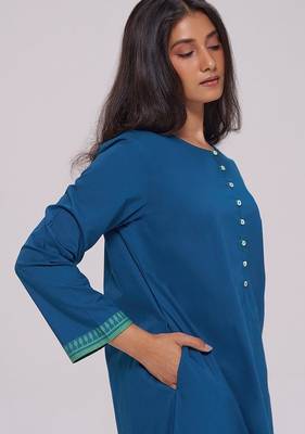 Deep blue cotton co-ord set 5