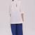 Off-white and blue cotton kurta