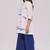 Off-white and blue cotton co-ord set
