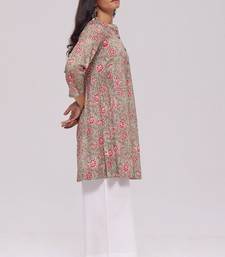 Basil green and pink cotton top