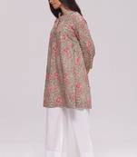 Basil green and pink cotton top