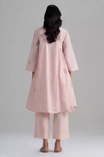 Rose pink mul-mul co-ord set