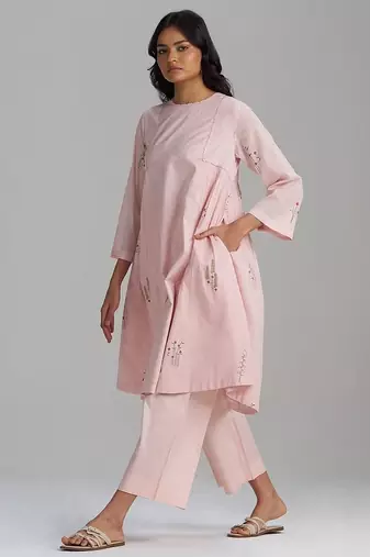 Rose pink mul-mul co-ord set