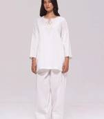 White cotton co-ord set