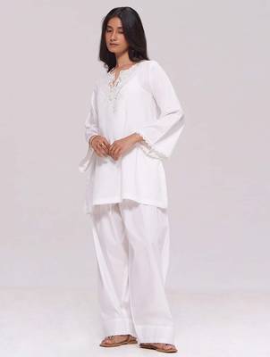 White cotton co-ord set 4