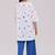 White and blue pure cotton co-ord set