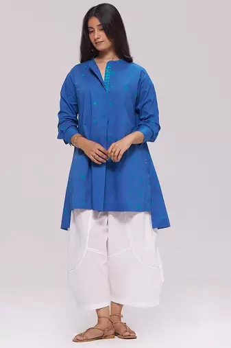 Denim blue pure cotton co-ord set