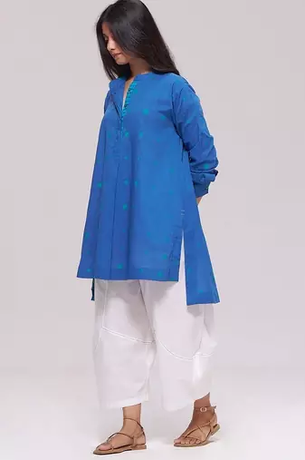 Denim blue pure cotton co-ord set