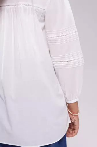 White and blue cotton co-ord set