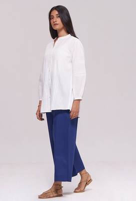 White and blue cotton co-ord set 5