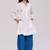 Off-white and blue cotton co-ord set