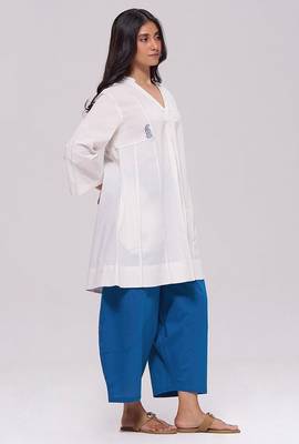 Off-white and blue cotton co-ord set 2