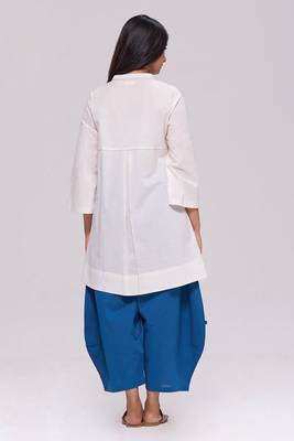 Off-white and blue cotton co-ord set 3