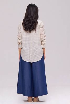 Off-white and denim blue co-ord set 3