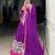 Purple Navaratri Special Pure Rayon Printed & Mirror Hand work Lehenga with Stitched Choli