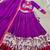 Purple Navaratri Special Pure Rayon Printed & Mirror Hand work Lehenga with Stitched Choli