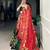 Green Tussar Silk Printed & Foil with Lace Touch Up Work Lehenga with Unstitched Blouse