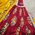 Maroon Tussar Silk Printed & Foil with Lace Touch Up Work Lehenga with Unstitched Blouse