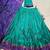 Green Navaratri Special Bandhej Print With Gotta Patti Lace Touch Up Lehenga with Unstitched Blouse
