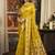 Mustard kota silk blend paithani saree with meenakari floral bootis