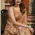 Peach kota silk blend paithani saree with meenakari floral bootis