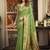 Light green kota silk blend paithani saree with meenakari floral bootis