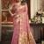 Blush pink kota silk blend paithani saree with meenakari floral bootis
