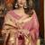 Blush pink kota silk blend paithani saree with meenakari floral bootis