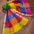 women's chinon silk weaving multicolor stripes design dupatta
