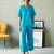 Turquoise blue cotton co ord set