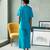 Turquoise blue cotton co ord set