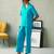 Turquoise blue cotton co ord set
