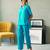 Turquoise blue cotton co ord set