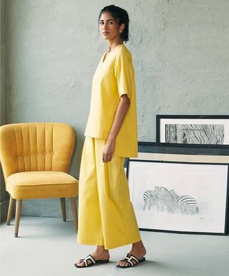 Lemon yellow cotton co ord set 3
