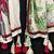 women's georgette floral design scarf with tassle