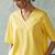 Lemon yellow cotton tunic top