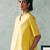 Lemon yellow cotton tunic top