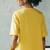Lemon yellow cotton tunic top