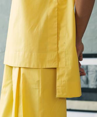 Lemon yellow cotton tunic top 5