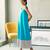 Turquoise blue grey cotton maxi dress