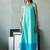 Aqua blue cotton maxi dress