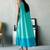 Aqua blue cotton maxi dress